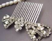 Rhinestone Bridal Tiara Comb - Vintage Assemblage
