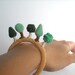 Forest Crochet Bracelet - Eco Friendly Bangle with Trees - Nature Inspired Jewelry - Made to order