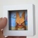 Origami Bunny  at the Beach - 3D Paper Rabbit in a Shadow Box - Framed Origami