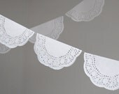 Paper Doily Garland -  22 1/2 feet