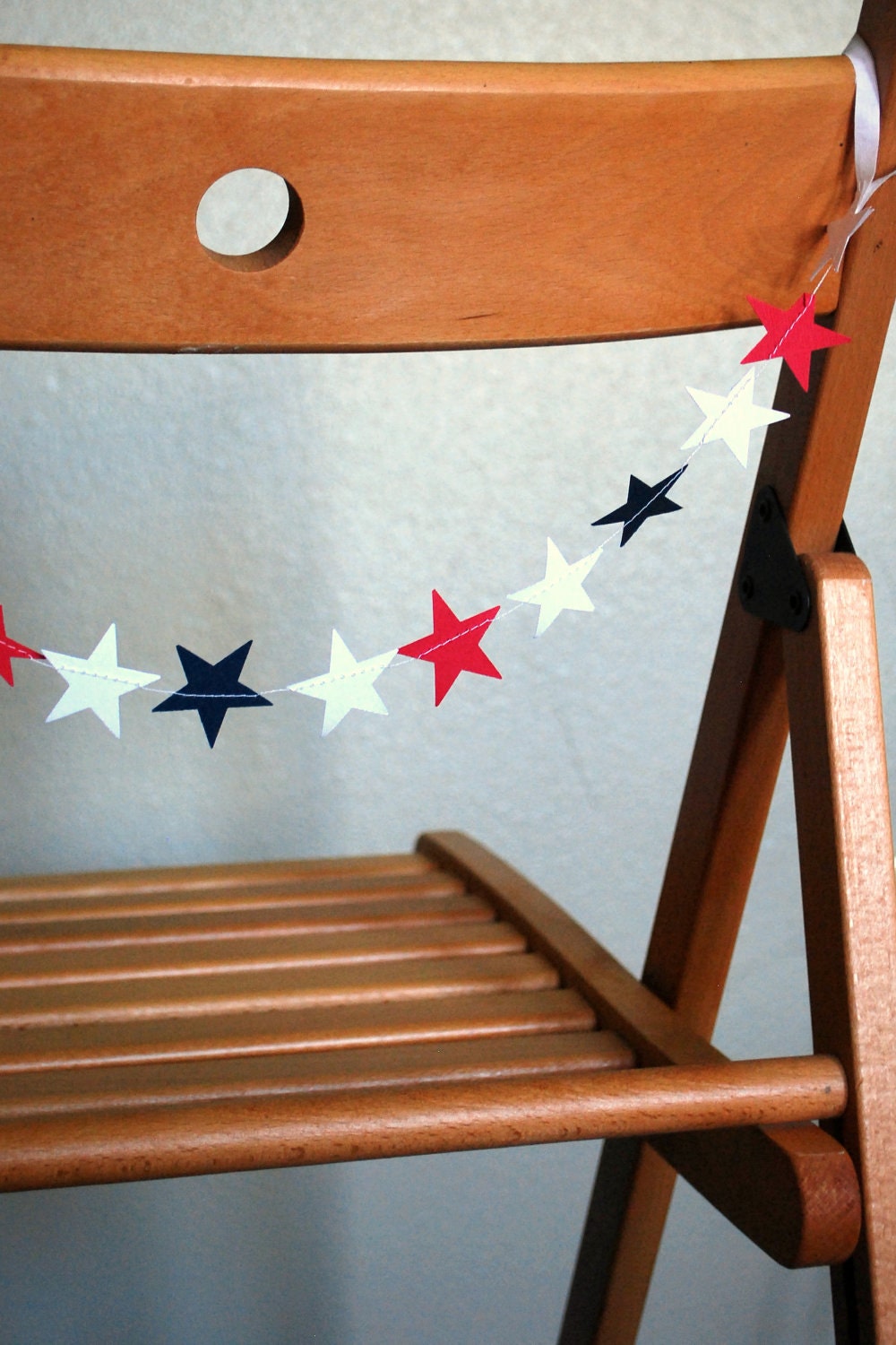 Star Chair Garland - red, white and blue - custom colors available