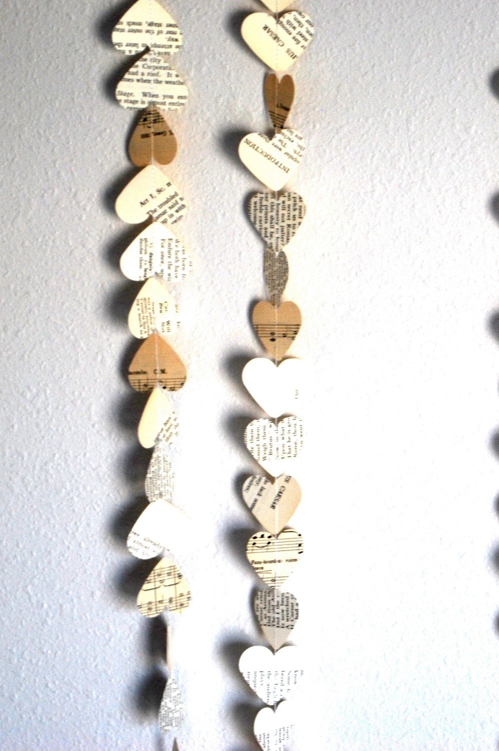 Romantic Vintage Hearts Garland, 12 feet (4 yards)