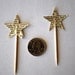 12 Star Cupcake Picks, made from vintage paper