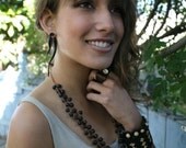 Fake Gauges - Wooden Earrings Willow -L/Black
