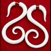 FAKE GAUGES - Belize Spirals White Bone Large