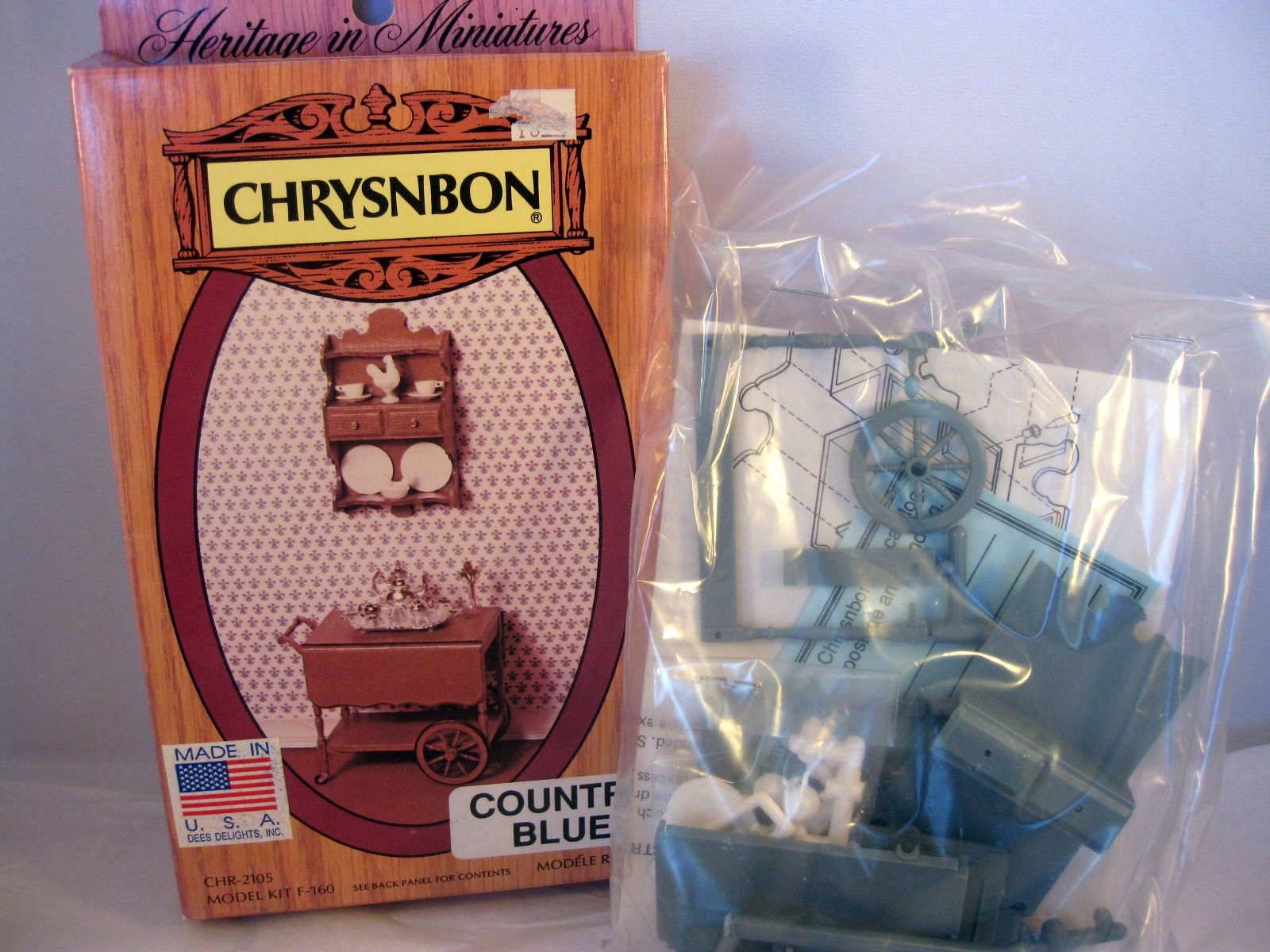 Miniature Furniture Kit Teacart Chrysnbon Scale Dollhouse