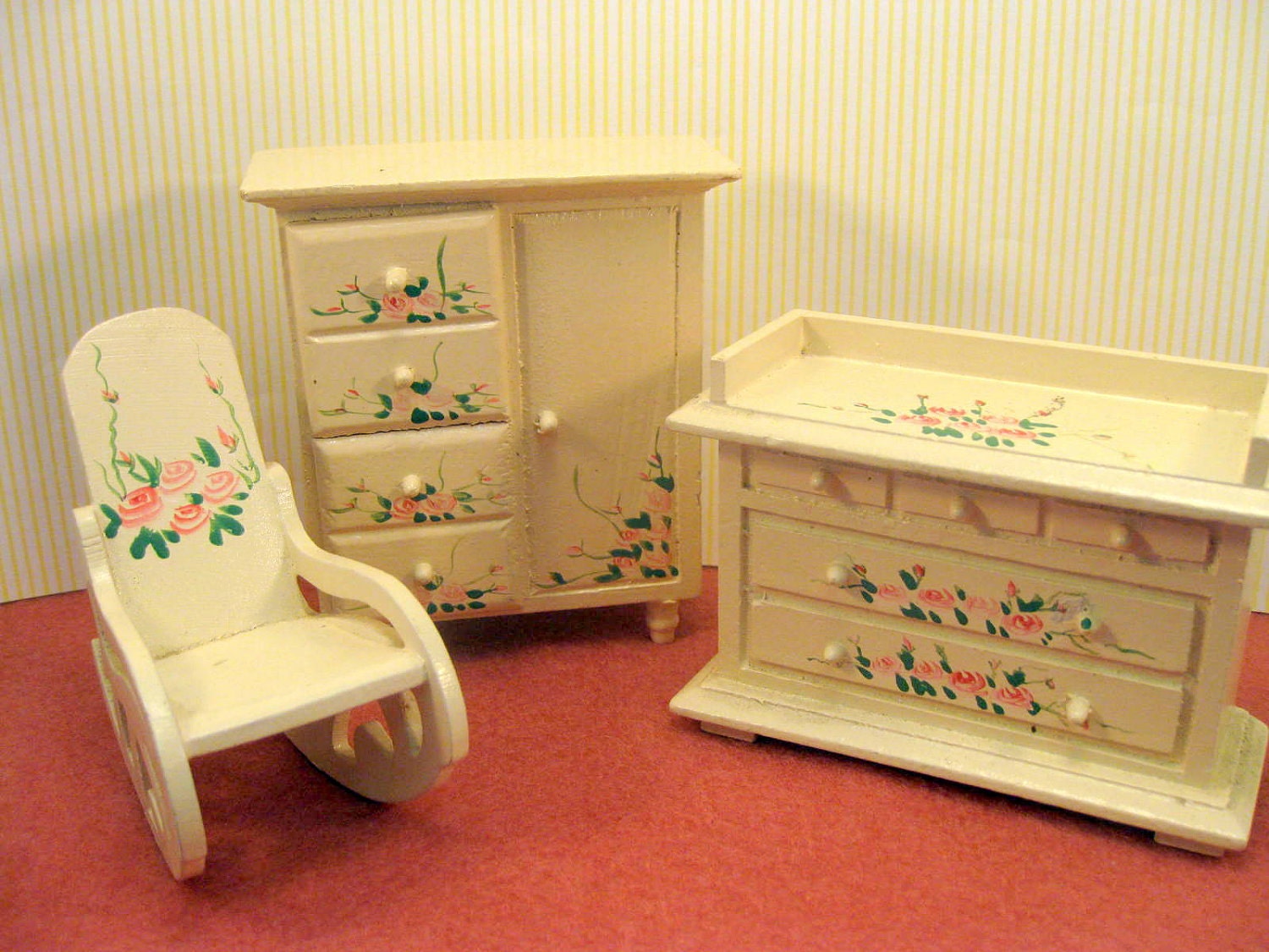 dollhouse nursery furniture shabby chic by mothersminitreasures dollhouse nursery furniture shabby chic by mothersminitreasures