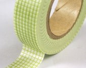 LIGHT GREEN Grid Lines Washi Paper Masking Tape-16.5 YARDS