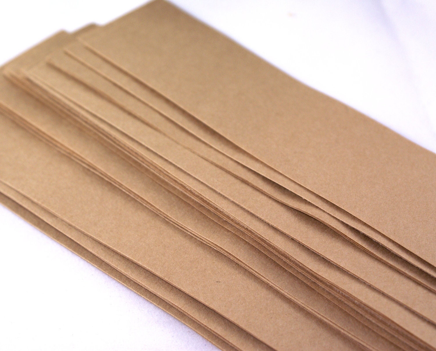50 hand-cut Kraft Brown Paper blank 1 x 11 inch Belly Bands - for crafting, packaging, stamping, wrapping