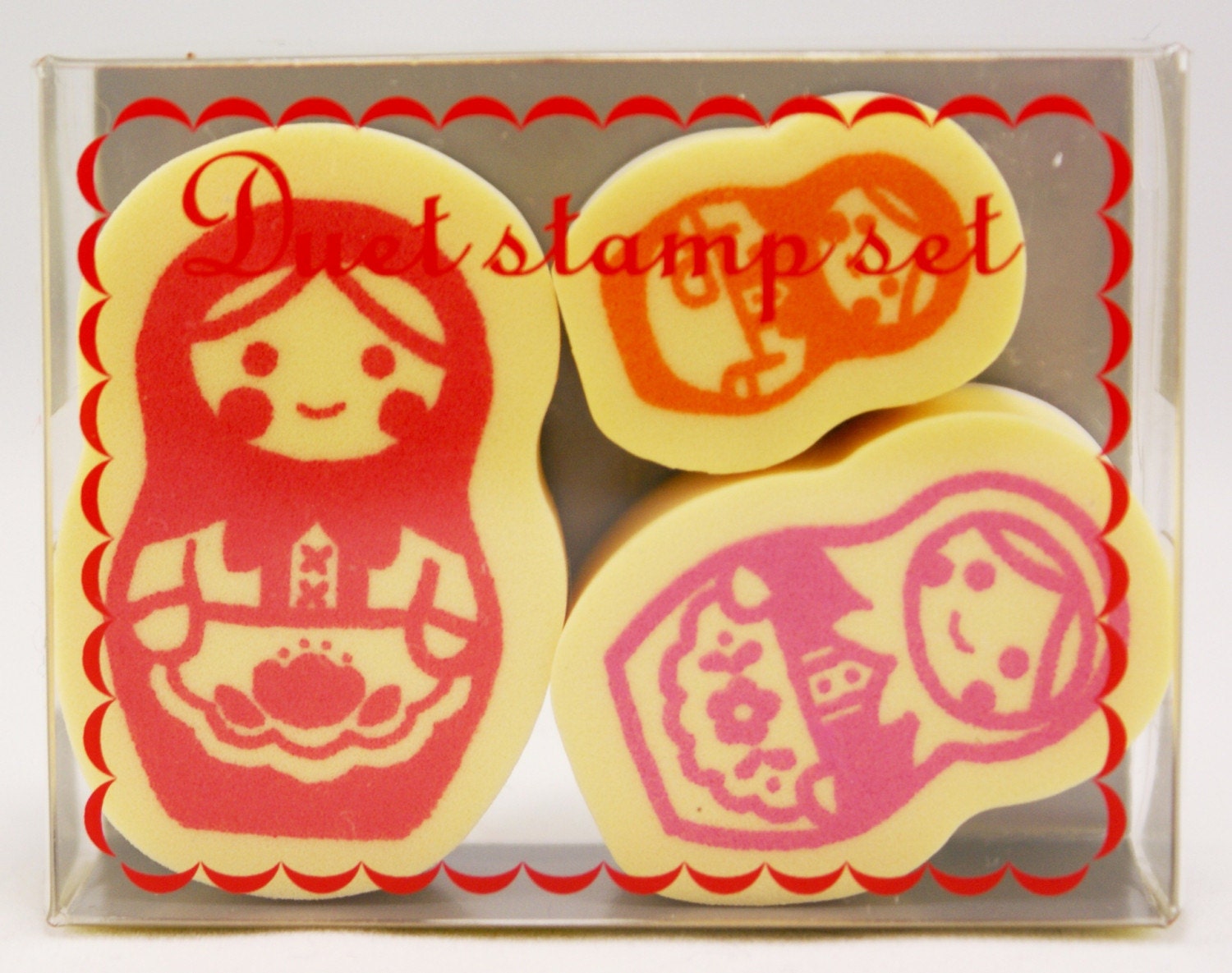 Matryoshka Trio-Japanese Set of 3 Russian Doll Rubber Stamps