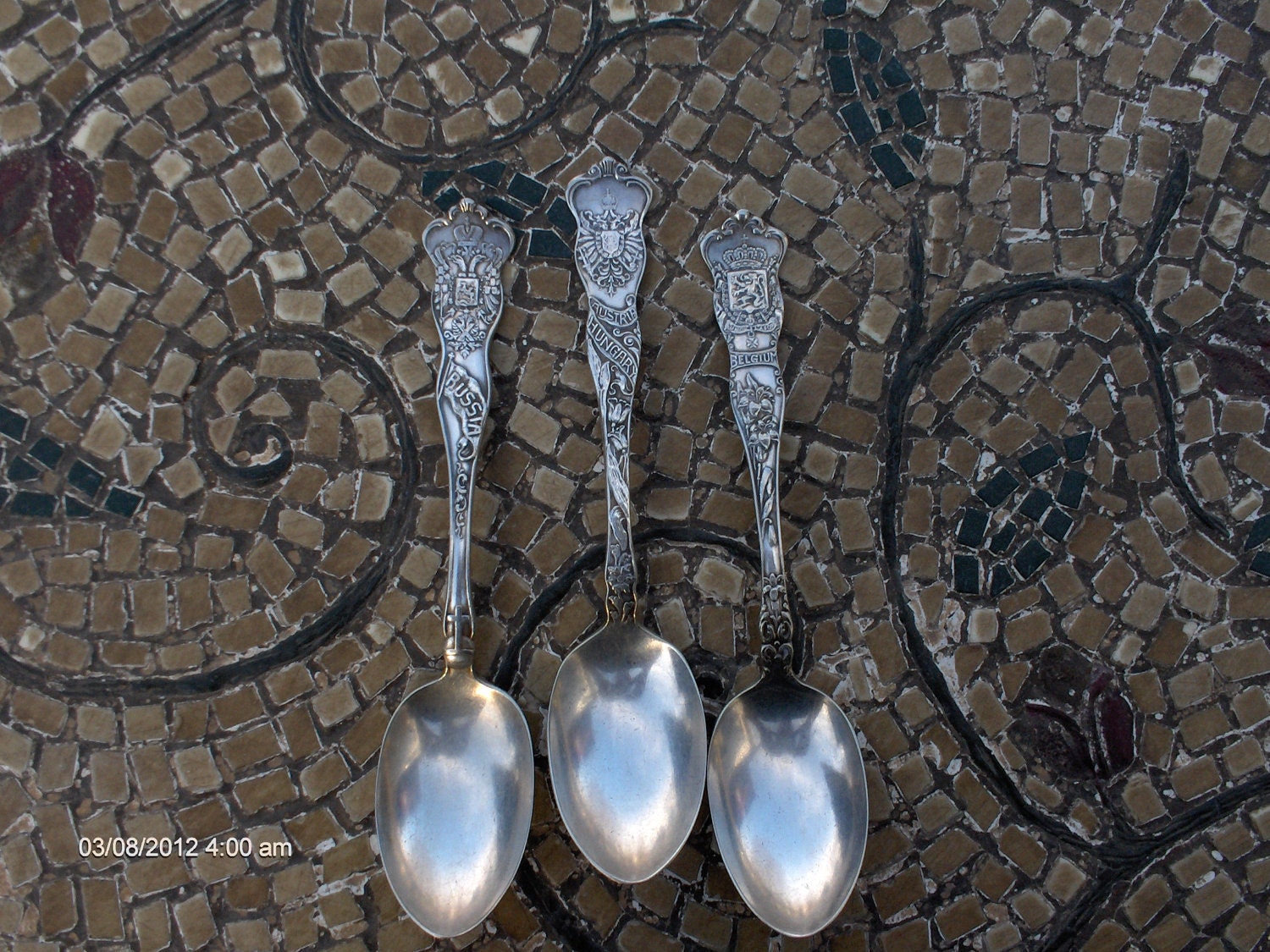 Antique Collectible Spoons - Russia Belgium and Austria/Hungary -  The American Silver Co. - 1940s