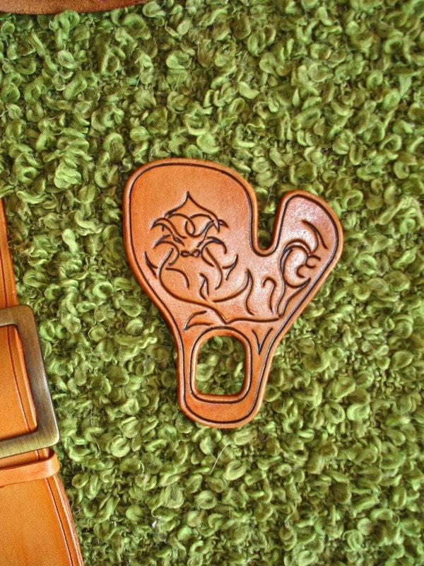 Archery Leather Set "Celtic Unicorn Head"