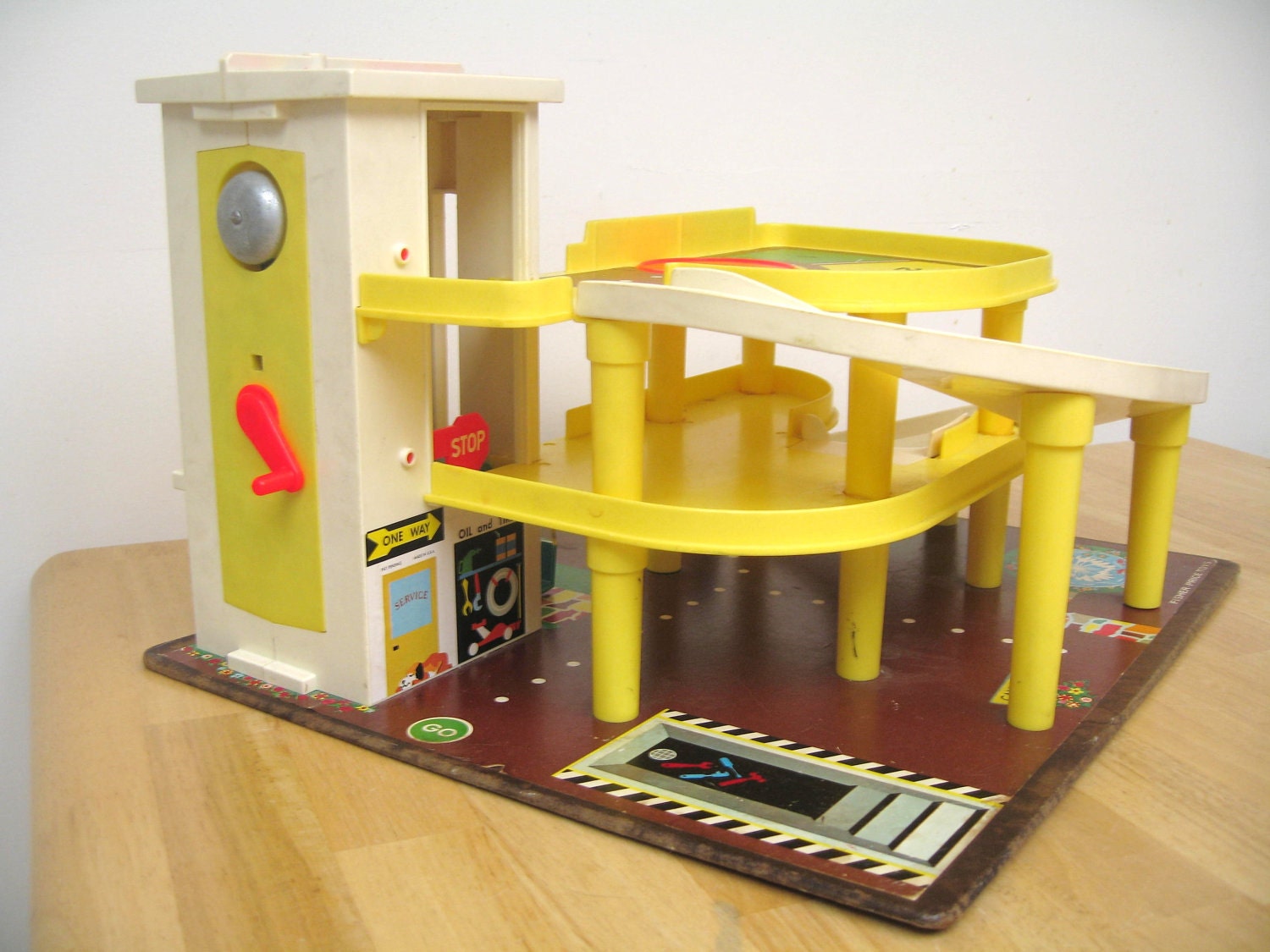 Vintage Fisher Price Garage Set - Complete