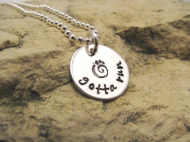 gotta run - sterling silver runner's charm - Jewelry for Runners