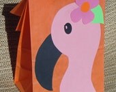 Flamingo Treat Sacks - Tropical LUAU Zoo Beach Theme Birthday Party Goody Bags by jettabees on Etsy Il_170x135