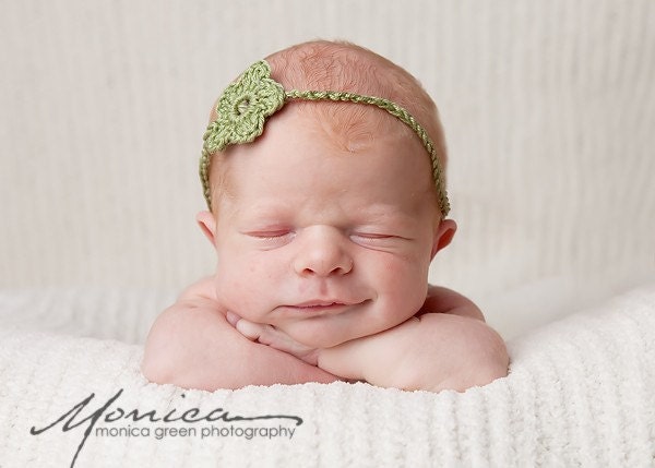 Tiny, delicate headband for baby- various colors, custom size