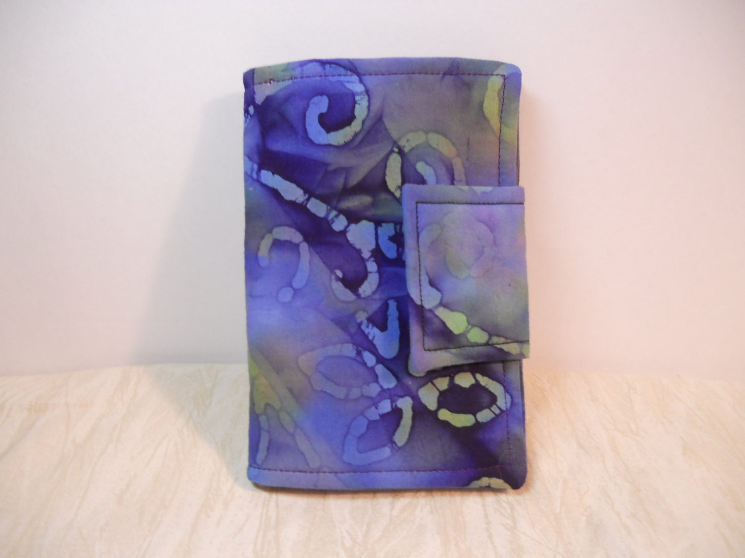 Coupon Organizer Errand Book Blue Purple Batik