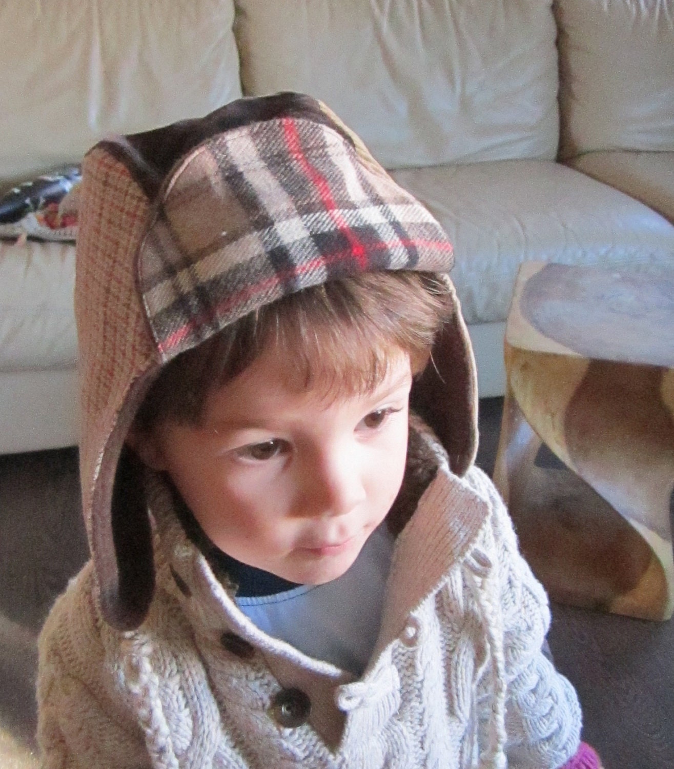 PDF pattern boys fleeced lined Pilot hat
