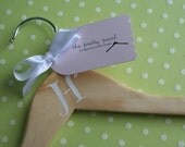 Classic Monogrammed Wedding Hanger - Natural Finish