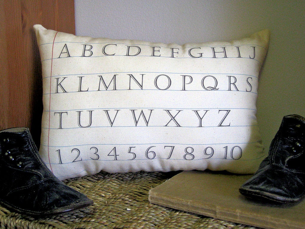 Alphabet & Numbers pillow