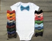 Easter Baby Boy Clothes, Bow Tie Onesie - Choose One Color