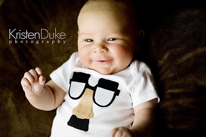 The Groucho Glasses - Funny Baby Shirt