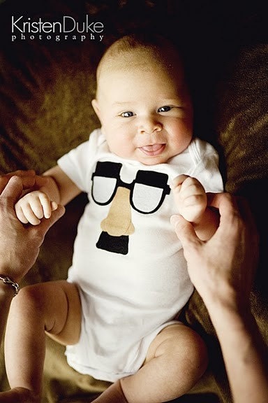 The Groucho Glasses - Funny Baby Shirt