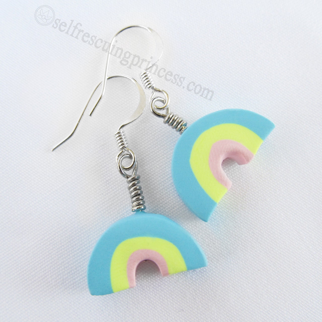 Rainbow Marshmallow Earrings