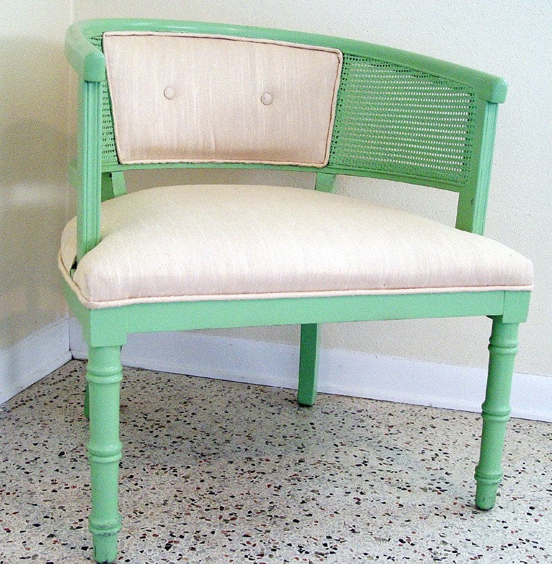 Featured in Etsy's Spring 2013 Lookbook - Mid Century Mint Club Chair - Lovely - Waiting for Pick Up - Check Inside for Store Discount
