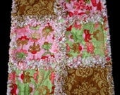 Woodland Bloom Six Patch Flannel Rag Quilt Security Blanket ready to ship