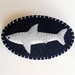 Shark Brooch Felt Pin - Tiny Great White - Nautical Accessories