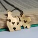 Puzzle Piece Necklace With Heart Cut Out Brass Set of Two Best Friends Gift Idea Made To  Order