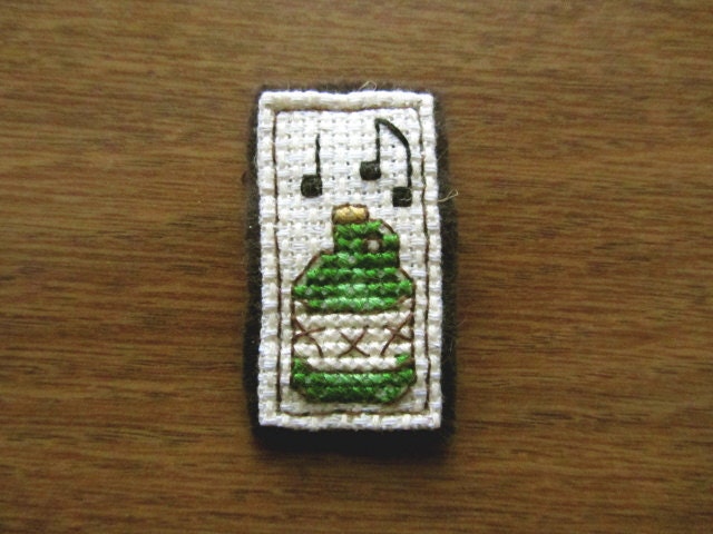 Musical Jug Folk Music Handmade Pin or Brooch