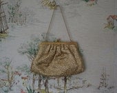sale // 1950s/60s gold lamé evening bag