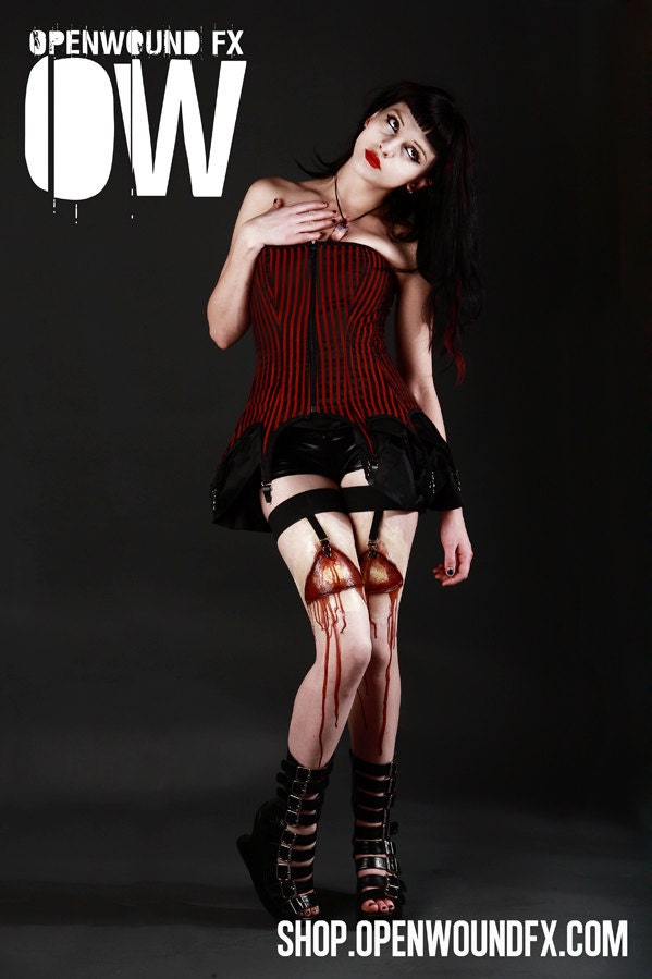 PAINTED Gartered Legs Prosthetics (Garters Included)
