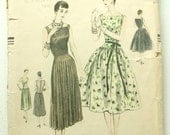 On Sale, Vintage 1954 Vogue Dress Pattern