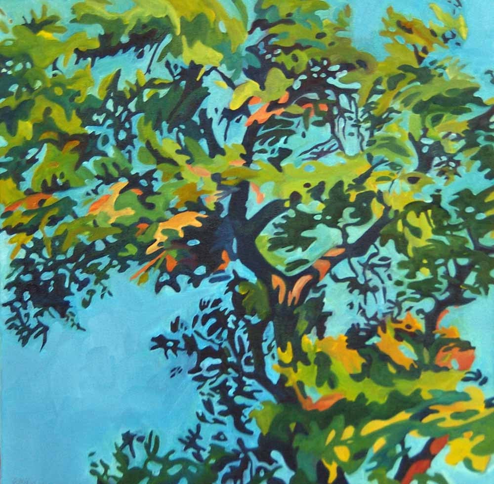 Live Oak Leaves Fine Art Original Oil Painting