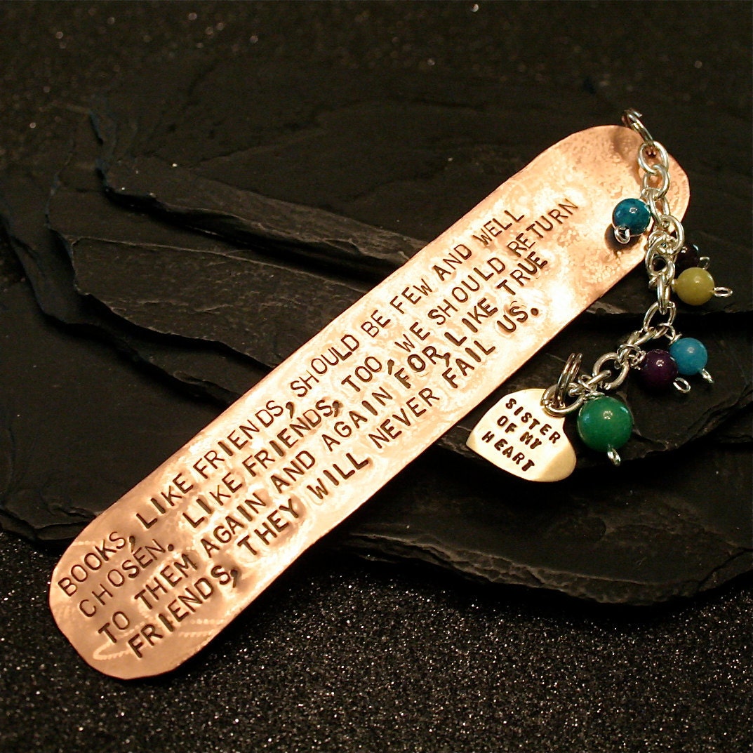 Personalized Hand Forged Copper Bookmark - CharmsofFaith