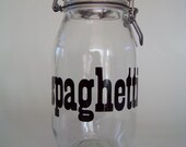 SpAghEtti  Glass  Jar  Canister