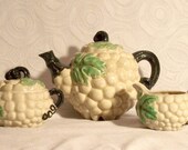 Vintage Occupied Japan Tea Set with Grape Theme