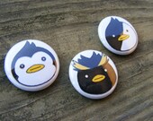 Mawaru Penguindrum Penguins - Set of 3 - Anime - 1 inch Pin Back Button