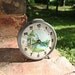 Hand painted on a Clock Vintage Russian mechanical alarm clock Jantar from Soviet Union