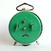 Vintage mechanical alarm clock Vitjaz from Russia Soviet Union green alarm clock