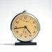 Vintage Russian mechanical alarm clock Slava from Soviet Union period turquoise green clock