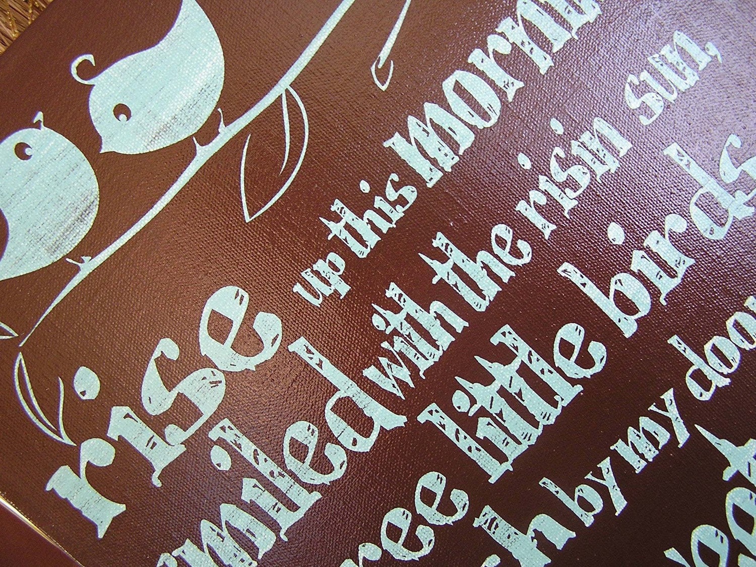 Three Little BirdsFun, Expressive Word Canvas wall decor, for Home, Office, Dorm, Bedroom, Kids Room wall art