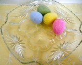 Wonderful 'Squared Off' Deviled Egg Plate, Vintage Clear Glass, 1960s