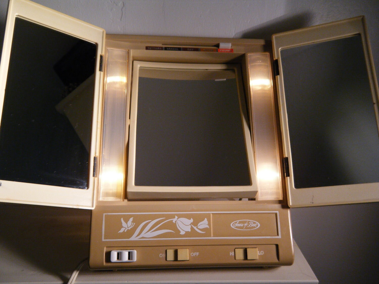 Lighted Makeup Mirror Sears Best Vintage 1970s by KaiserVonVintage