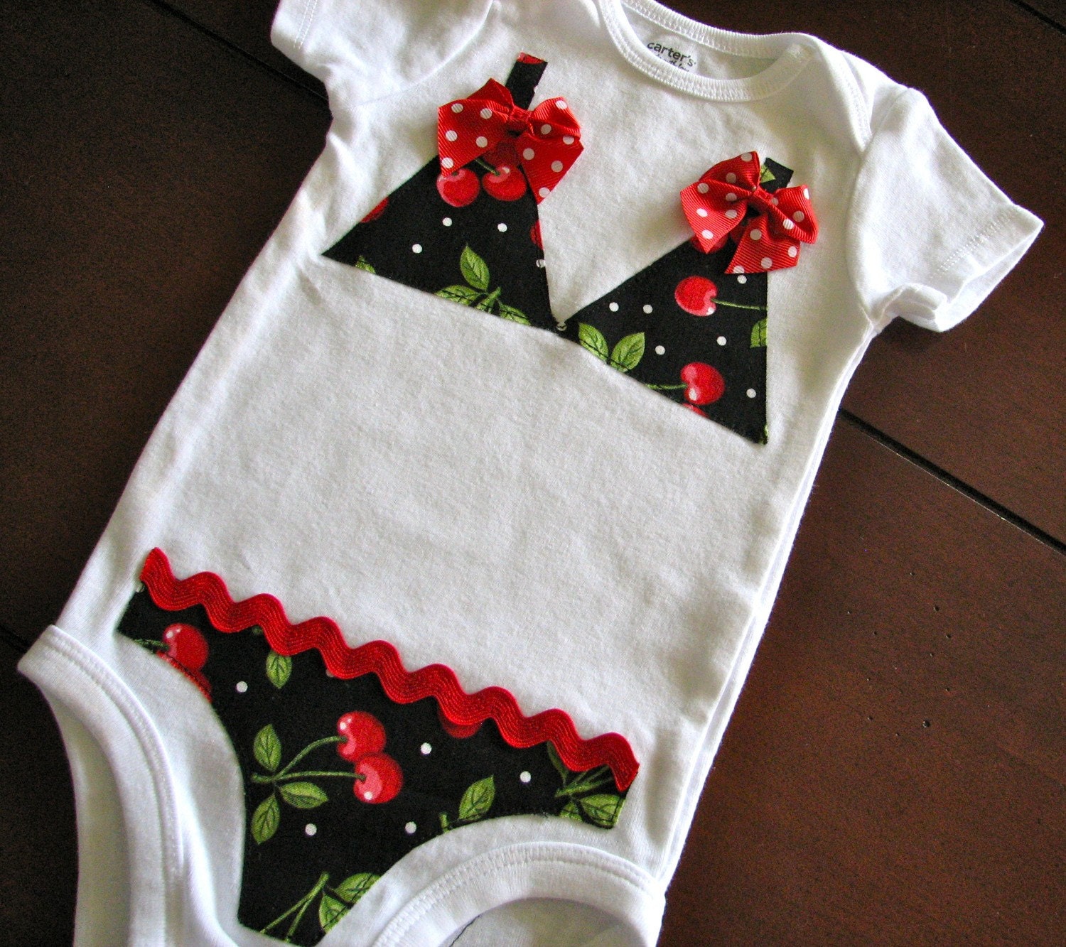 Cherries Polka Dot Bikini Onesie