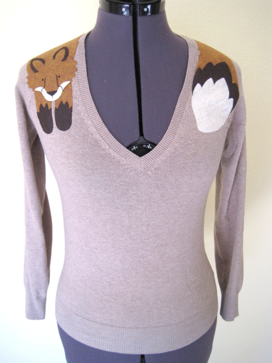 Wrapped Fox Sweater in Sand