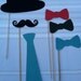Wedding Photo Booth Props - 32 piece prop set - Birthdays, Weddings, Parties - Photobooth Props